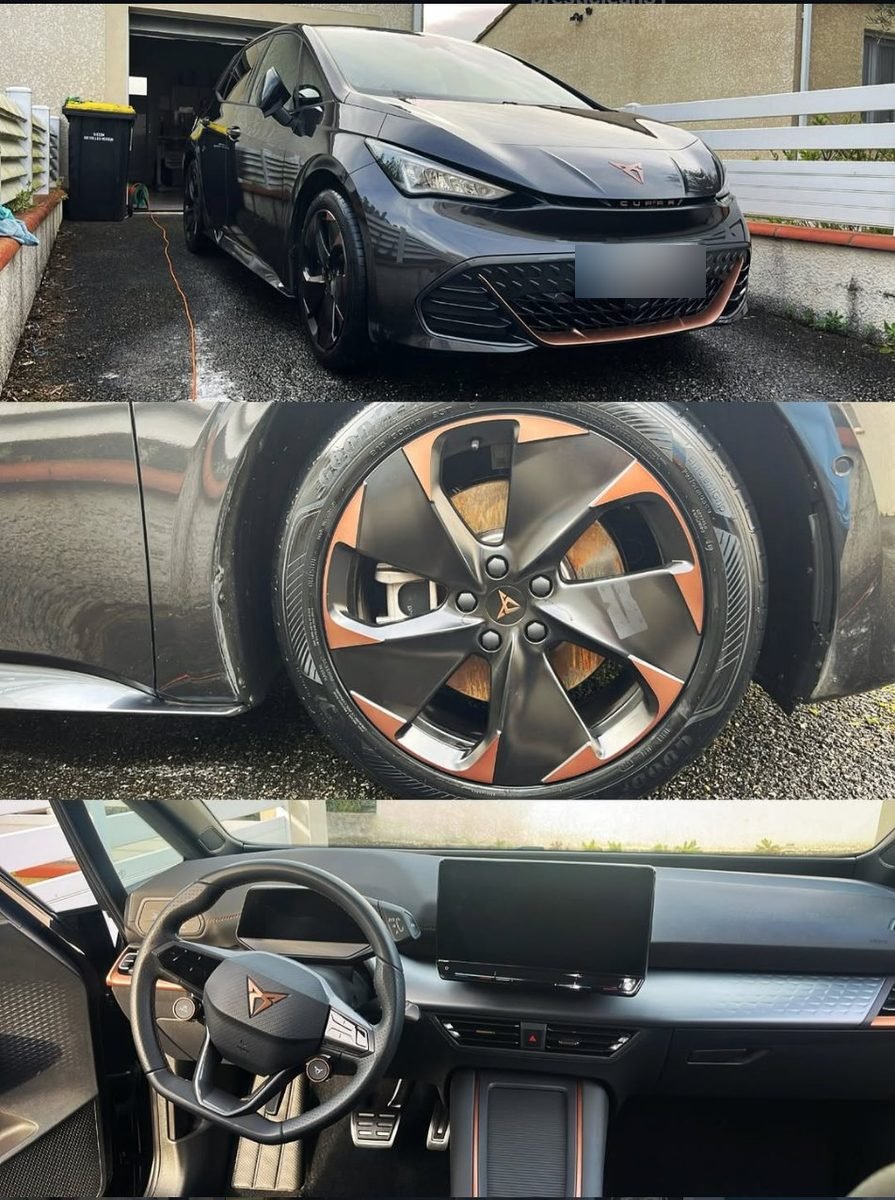 Cupra Born : extérieur, jante et habitacle nettoyés
